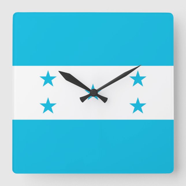 Reloj de pared con bandera de Honduras (Anverso)