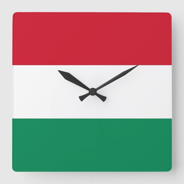 Reloj de pared con bandera de Hungría (Anverso)