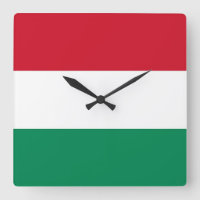 Reloj de pared con bandera de Hungría