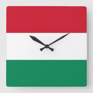 Reloj de pared con bandera de Hungría