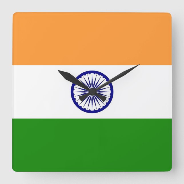 Reloj de pared con bandera de India (Anverso)