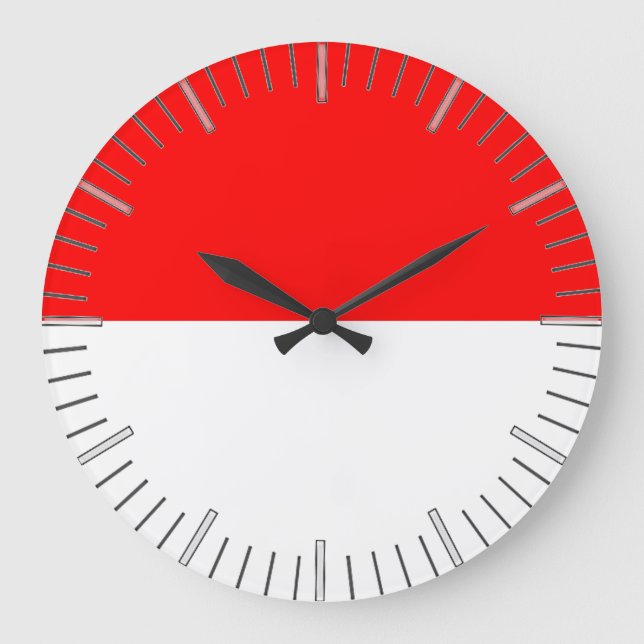 Reloj de pared con bandera de Indonesia (Anverso)