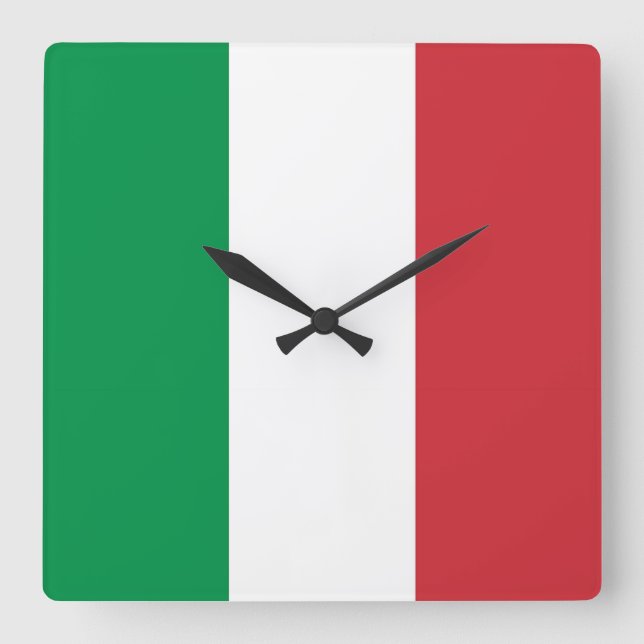 Reloj de pared con bandera de Italia (Anverso)