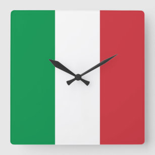 Reloj de pared con bandera de Italia