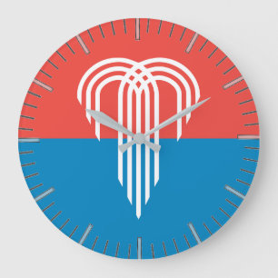 Reloj de pared con bandera de Kansas City, Missour