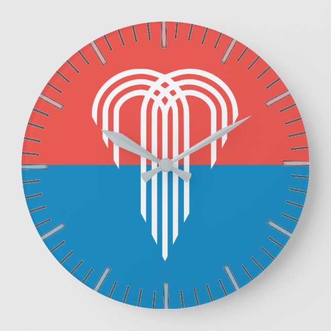 Reloj de pared con bandera de Kansas City, Missour (Anverso)