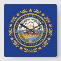 Reloj de pared con bandera de New Hampshire, Estad