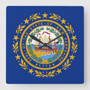 Reloj de pared con bandera de New Hampshire, Estad