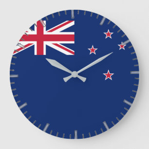 Reloj de pared con bandera de Nueva Zelanda
