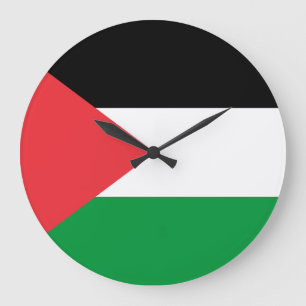 Reloj de pared con bandera de Palestina