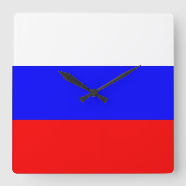 Reloj de pared con bandera de Rusia (Anverso)