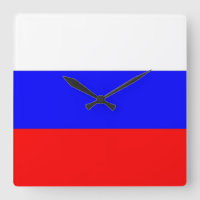 Reloj de pared con bandera de Rusia