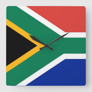 Reloj de pared con bandera de Sudáfrica