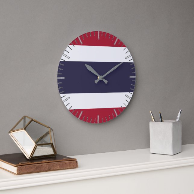 Reloj de pared con bandera de Tailandia (Oficina)