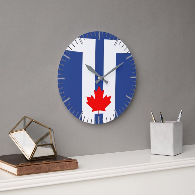 Reloj de pared con bandera de Toronto, Canadá (Oficina)