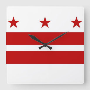 Reloj de pared con bandera de Washington DC, EE.UU