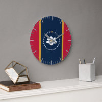 Reloj de pared con bandera del estado de Mississip