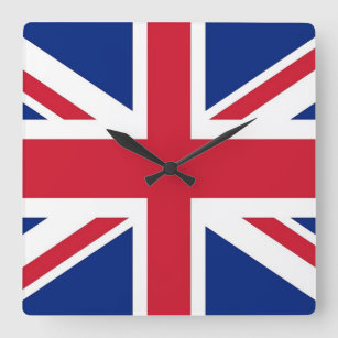 Reloj de pared con bandera del Reino Unido