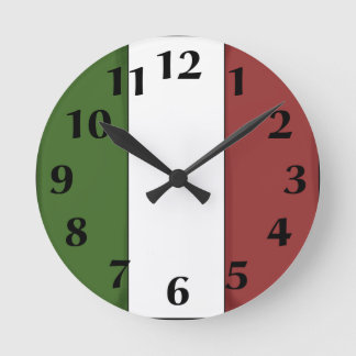 Reloj de pared con bandera italiana
