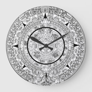 Reloj de pared con calendario azteca