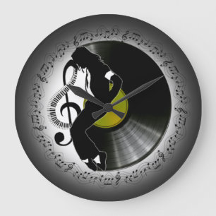 Reloj de pared con CD y bailarín