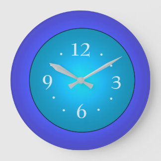 Reloj de pared con centro de Aqua Verde y Azul Rea