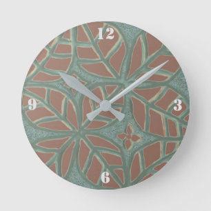 Reloj de pared con cobre y verde