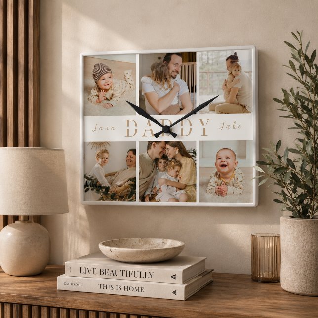 Reloj de pared con collage de niños para el Día de (Subido por el creador)