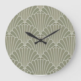 Reloj de pared con conchas Art Deco