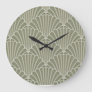 Reloj de pared con conchas Art Deco