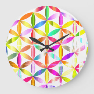 Reloj de pared con diseño de geometría sagrada Flo