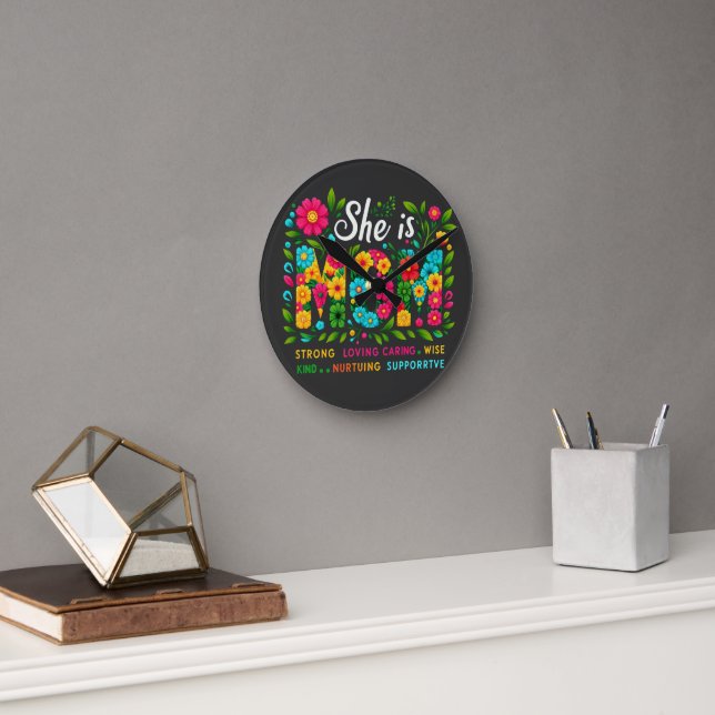Reloj de pared con diseño de mamá (Oficina)