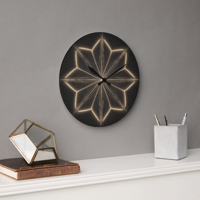 Reloj de pared con diseño de mandala elegante (Oficina)