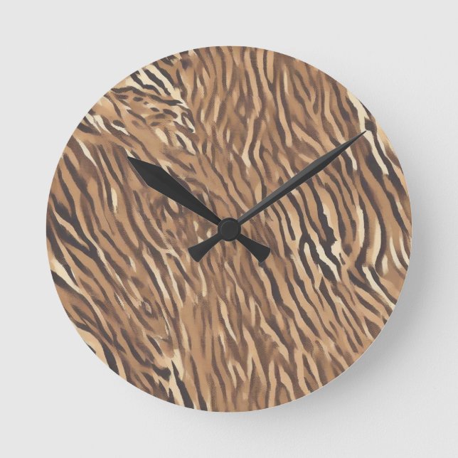 Reloj de Pared con Diseño de Piel de Tigre (Anverso)