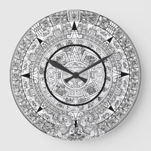 Reloj de pared con el calendario azteca