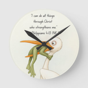 Reloj de pared con escritura bíblica