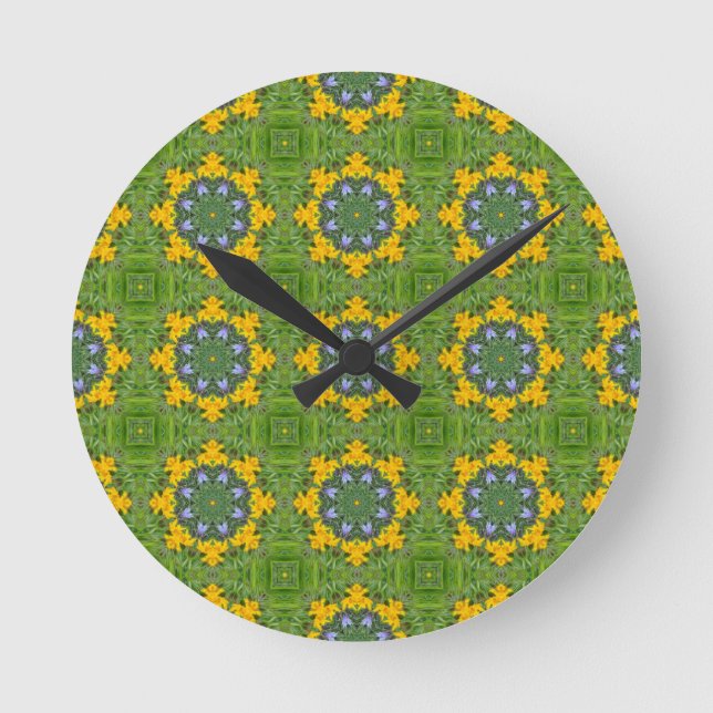 Reloj de pared con estampado verde (Anverso)