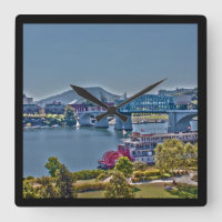 Reloj de pared con foto de Chattanooga, Tennessee