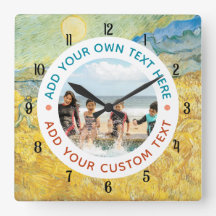 Reloj de pared con foto y texto personalizados – R