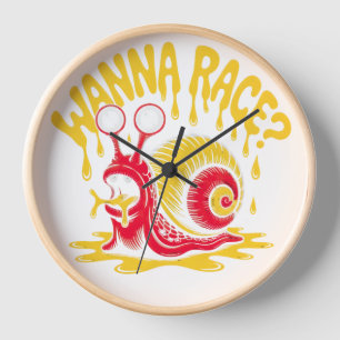 Reloj de pared con humor irónico de caracol divert