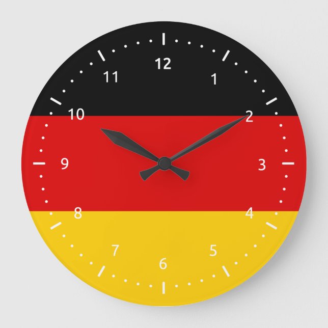 Reloj de pared con la bandera de Alemania (Anverso)