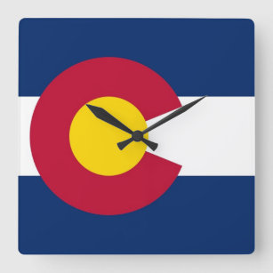 Reloj de pared con la bandera de Colorado, los