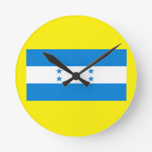 Reloj de pared con la bandera de Honduras