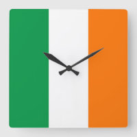 Reloj de pared con la bandera de Irlanda