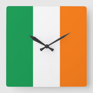 Reloj de pared con la bandera de Irlanda