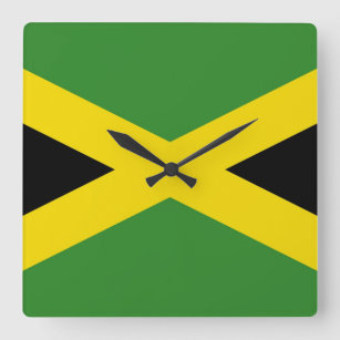 Reloj de pared con la bandera de Jamaica