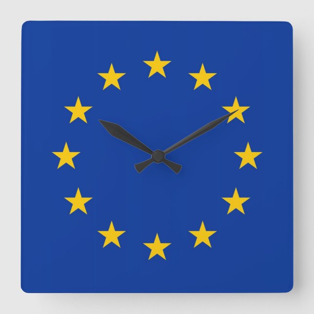 Reloj de pared con la bandera de la unión europea (Anverso)