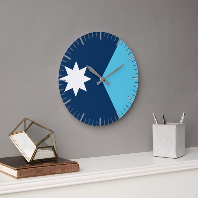 Reloj de pared con la bandera de Minnesota, EE. UU (Oficina)