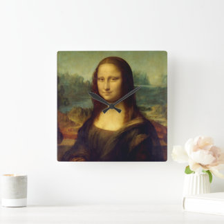 Reloj de pared con la Mona Lisa de Da Vinci