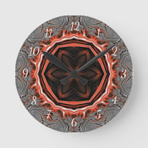 Reloj de pared con llamas de Kaleidoscope